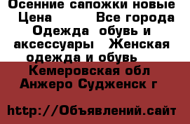 Осенние сапожки новые › Цена ­ 600 - Все города Одежда, обувь и аксессуары » Женская одежда и обувь   . Кемеровская обл.,Анжеро-Судженск г.